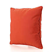 Contemporary Home Living 18" Orange Square Contemporary Outdoor Patio Throw Pillow