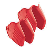 Baker&#39;s Secret Silicone Heat Resistant Pot Grip 7.87"x2.76"x5.91" Red Set of 2