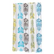 Carnation Home Fashions E" x tra Long "Olivia" Fabric Shower Curtain - Multi 70" x 84"