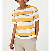 Dickies Women&#39;s Striped Cotton Tomboy T-Shirt Yellow Size Small