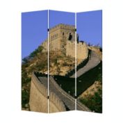 Screen Gems Contemporary Lightweight 3 Panel China Screen Room Divider with Two Different Finishes