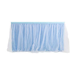 PiccoCasa Nylon Party Decoration Table Skirts, Blue 6(Ft) X 30In