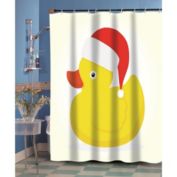 Carnation Home Fashions "Christmas Ducky" Fabric Shower Curtain - Multi 70" x 72"