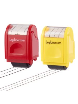 Legiliner Bundle of Yellow and Red Dashed Handwriting Line