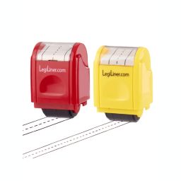 Legiliner Bundle of Yellow and Red Dashed Handwriting Line