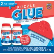 MasterPieces Accessories - Jigsaw Puzzle Glue Bottle & Wide Plastic Spreader, 5oz - 2 Pack
