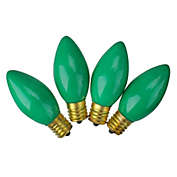 Hofert Pack of 4 Opaque Green C9 Christmas Candelabra Replacement Bulbs