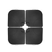 4Pcs Offset Umbrella Base Plastic Cantilever Base Square Weights Plate Set, Water&Sand Filled Umbrella Base for Cantilever Offset Patio Umbrella