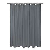 Carnation Home Fashions Standard Size 100% Cotton Waffle Weave Shower Curtain - Pewter 72" x 72"
