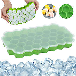 Stock Preferred Silicone Ice Cube Maker Mold Tray in Flexible Green