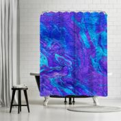 Americanflat 71" x 74" Shower Curtain, Purple Neon by Ashley Camille