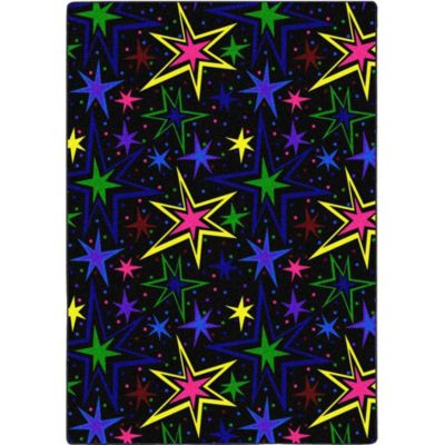 Joy Carpets Neon Lights Kapow 4&#39; x 6&#39; area rug  - Fluorescent