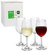 Deco Unbreakable Stemmed Wine Glasses, 12oz - 100% Tritan - Shatterproof, Reusable, Dishwasher Safe Drink Glassware (Set of 4)- Indoor Outdoor