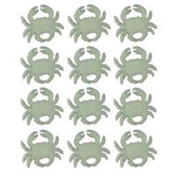 Chesapeake Bay Distressed White Cast Iron Coastal Crab Drawer Pull Cabinet Knob Set of 12