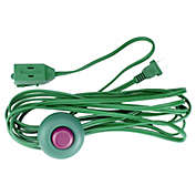 Northlight 15&#39; Green Indoor Power Extension Cord with 3-Outlets and Foot Switch