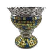 Dolce Mela Tall Decorative Ceramic & Glass Vase, 10" x 10" x 11 1/4"(H)