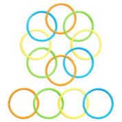 Blue Panda 12 Pack Pool Diving Rings for Pool for Kids, Swimming Party Essentials, Multicolored Pool Sinking Toys (6 in)