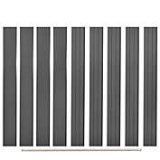Home Life Boutique Replacement Fence Boards 9 pcs WPC 66.9" Gray