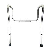 Stock Preferred Stand Alone Toilet Safety Grab Rail in Silver