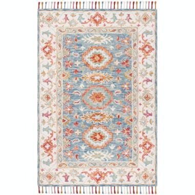 Aspen APN117 Hand Tufted Rug - Blue/Ivory - 8' X 10' - Safavieh. View a larger version of this product image.