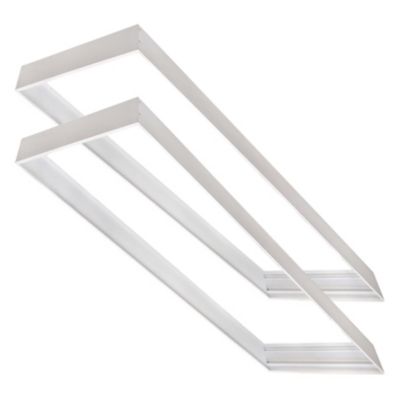 Case of 2 - LED 1x4 Flat Panel Surface Mount Fixture by LumeGen