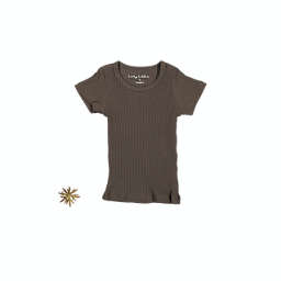 Lovely Littles The Forest Love Short Sleeve Tee - Cocoa - 18m