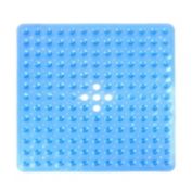 Stock Preferred Non-slip Square Bathtub Mat with Strong Suction Cups in 21"x21" Dot Blue