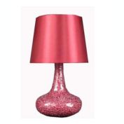 Simple Designs Mosaic Genie Table Lamp Red