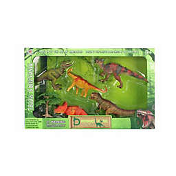 Nutcracker Factory 5-Pieces Dinosaurs Plastic Model Children's Toy Figures 15.25"