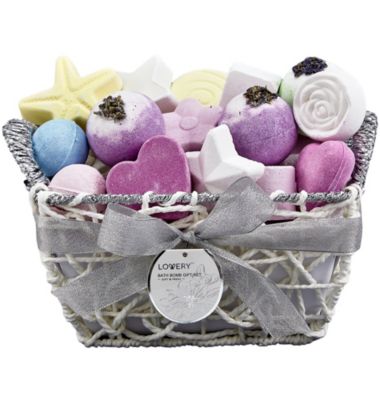 Lovery Bath Bombs Gift Set - 17 Large Bath Fizzies with Shea and Coco Butter