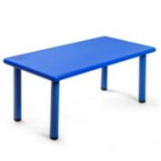 Slickblue Kids Plastic Rectangular Learn and Play Table-Blue