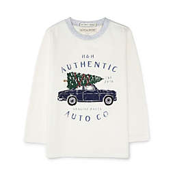 Hope & Henry Boys' Long Sleeve Graphic Tee (White, 12-18 Months)