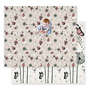 JumpOff Jo - Large Waterproof Foam Padded Play Mat Play & Tummy Time, Foldable Activity Mat, 70 in. x 59 in. Daisy Bug