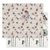 JumpOff Jo - Large Waterproof Foam Padded Play Mat Play & Tummy Time, Foldable Activity Mat, 70 in. x 59 in. Daisy Bug