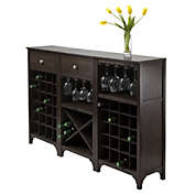 Winsome Wood Ancona 3-Pc Modular Wine Cabinet Set