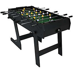 Sunnydaze Indoor Space-Saving Folding Family Foosball Soccer Game Table with Manual Scorers - 48
