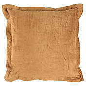 Classic Home Bryce Velvet 22-inch Square Throw Pillow, Harvest Gold