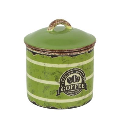 Audreys Antiqued Finish Ceramic Coffee Storage Jar Food Safe Sealed Lid
