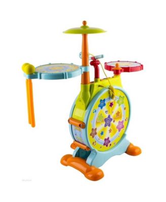 PLAY BABY TOYS - Toddler Sized Jammin' Drum Set with Mic and Seat
