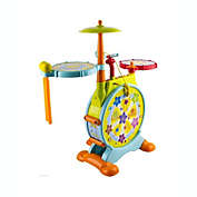 PLAY BABY TOYS - Toddler Sized Jammin&#39; Drum Set with Mic and Seat