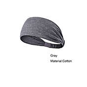Stock Preferred Men & Women Wide Non Slip Sports Headbands in Gray