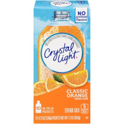 Crystal Light On The Go Packets, Classic Orange With Vitamin C and Calcium, 10 CT