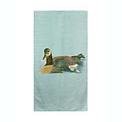 Betsy Drake Goose on Teal Beach Towel