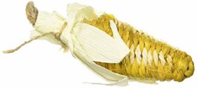 Ware Mnfg (#13043) Crisp-E-Corn Small Animal Corn Husk Chew Toy, Yellow, 10"