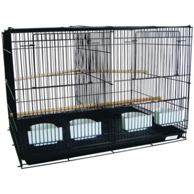 YML  Breeding Small Cage with Divider - 24 x 16, Black