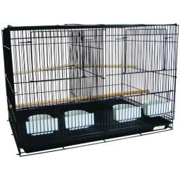 YML  Breeding Small Cage with Divider - 24 x 16, Black