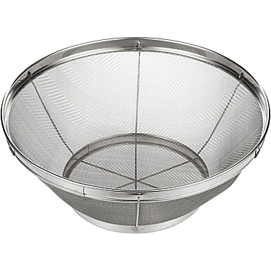 Juvale Stainless Steel Fine Mesh Strainer, Large Metal Colander for Rice, Quinoa, Yogurt (10.25 x 4 Inches). View a larger version of this product image.