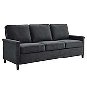 Modway Furniture Ashton Upholstered Fabric Sofa, Charcoal
