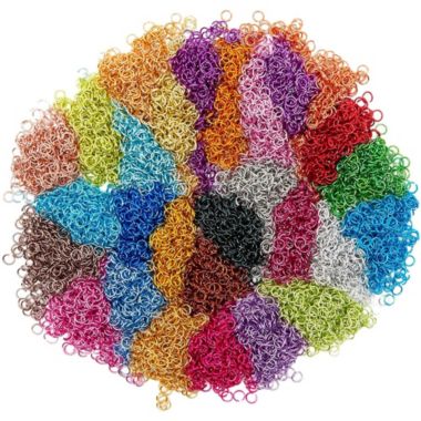 Juvale Open Jump Rings for Jewelry Making (8400 Count), 0.23 Inches, 28 Colors. View a larger version of this product image.