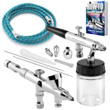 PointZero PZ-220XS Premium Dual-action Two Airbrush Set. View a larger version of this product image.